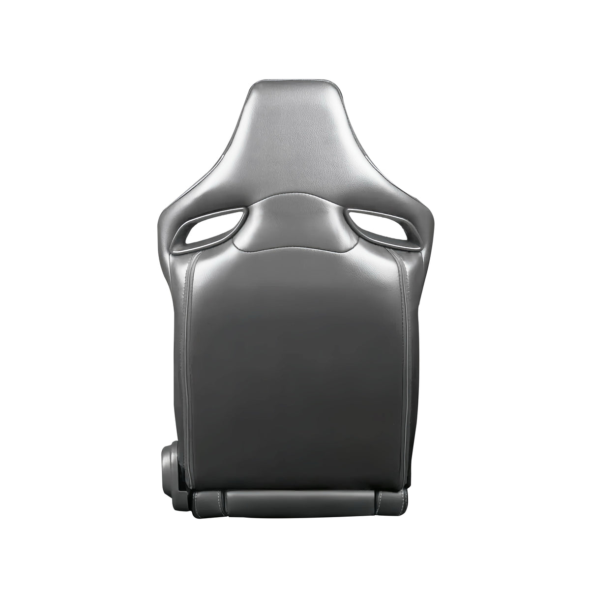 JT-B43 Adjustable Racing Seat, Black Leather, Steel Frame