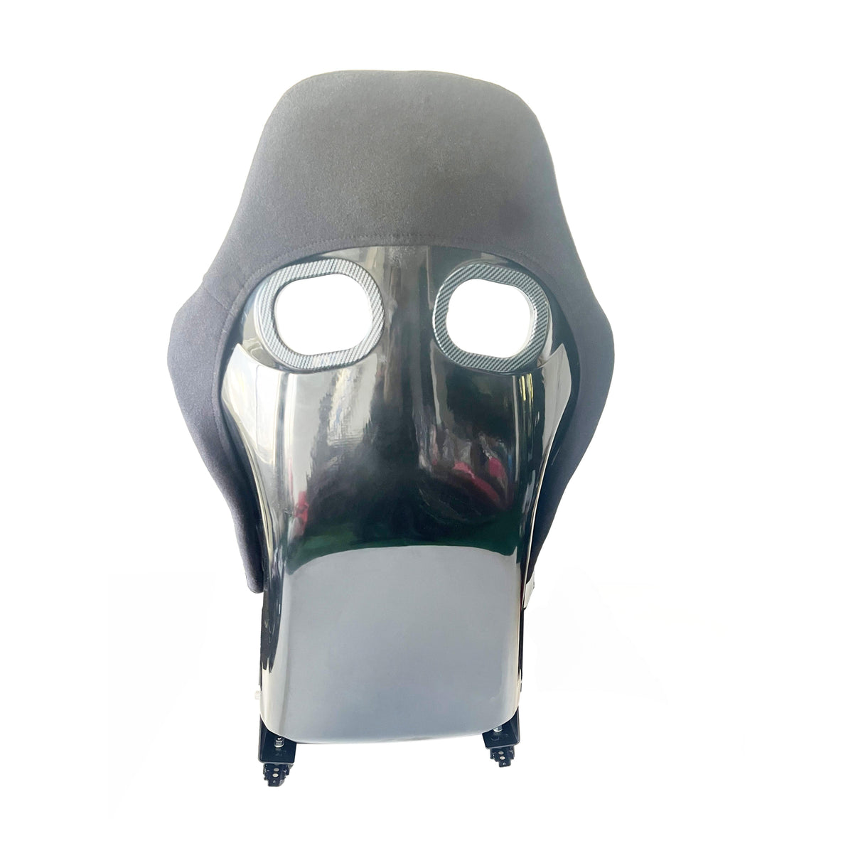 JT-B65 Fiberglass Racing Bucket Seat, Black Suede, Carbon-Look Sides