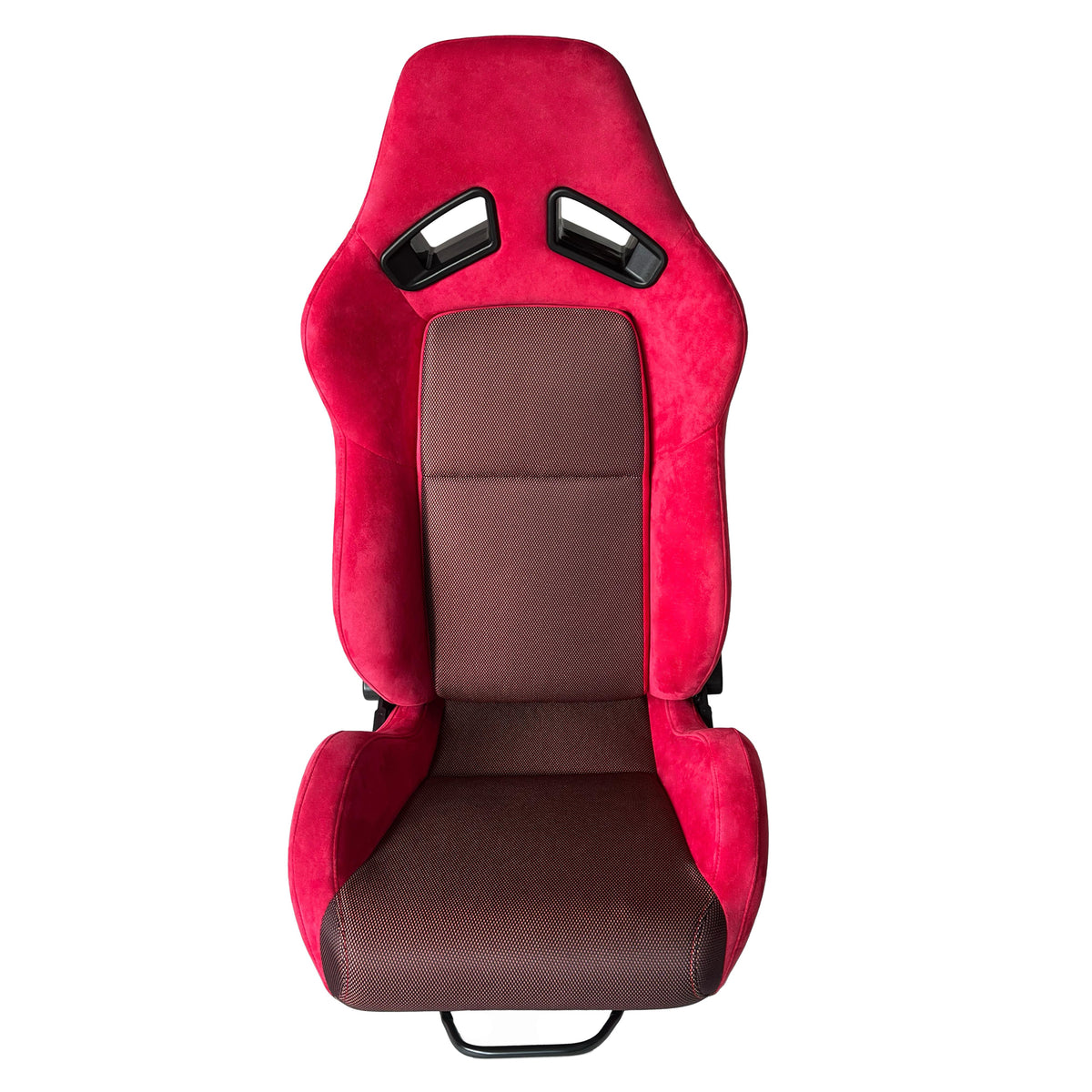 JT-B69 Quick Release Racing Seat, Dual Adjusters, Red Suede & Mesh