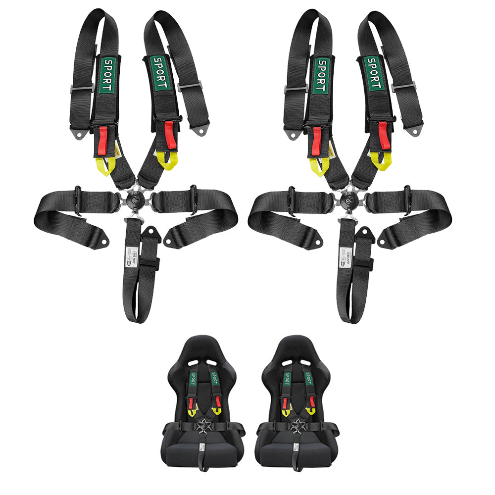5 Point Racing Harness, 3 Inch Polyester Straps, Quick Release Buckle