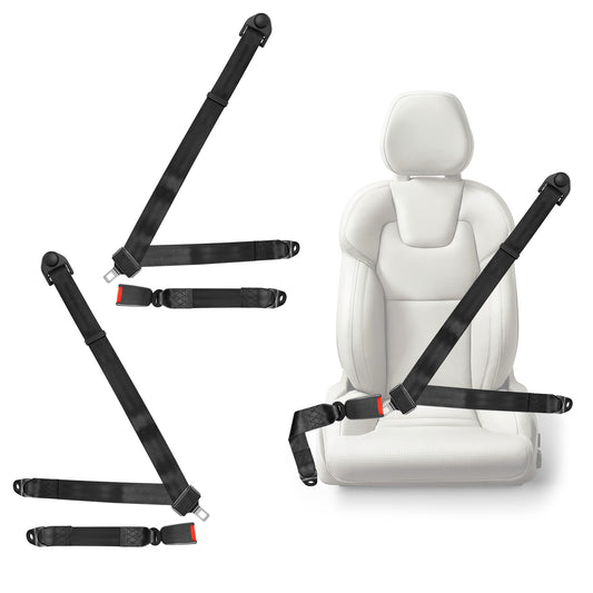 3 Point Racing Harness Set of 2, 2 Inch Padding, for Go Karts & UTVs