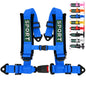 4 Point Racing Harness, 2 Inch Nylon Straps, Quick Release, 9 Colors