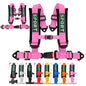 4 Point Racing Harness, 2 Inch Nylon Straps, Quick Release, 9 Colors