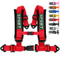4 Point Racing Harness, 2 Inch Nylon Straps, Quick Release, 9 Colors