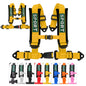 4 Point Racing Harness, 2 Inch Nylon Straps, Quick Release, 9 Colors