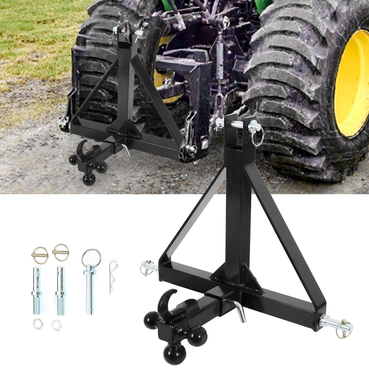 3 Point Hitch 2 Inch Receiver for Compact & Sub-Compact Tractors