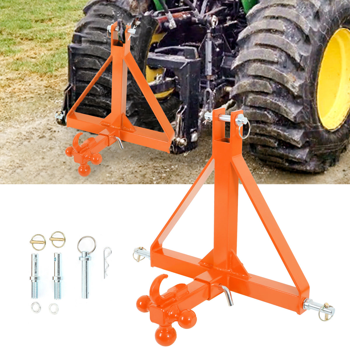 3 Point Hitch 2 Inch Receiver for Compact & Sub-Compact Tractors