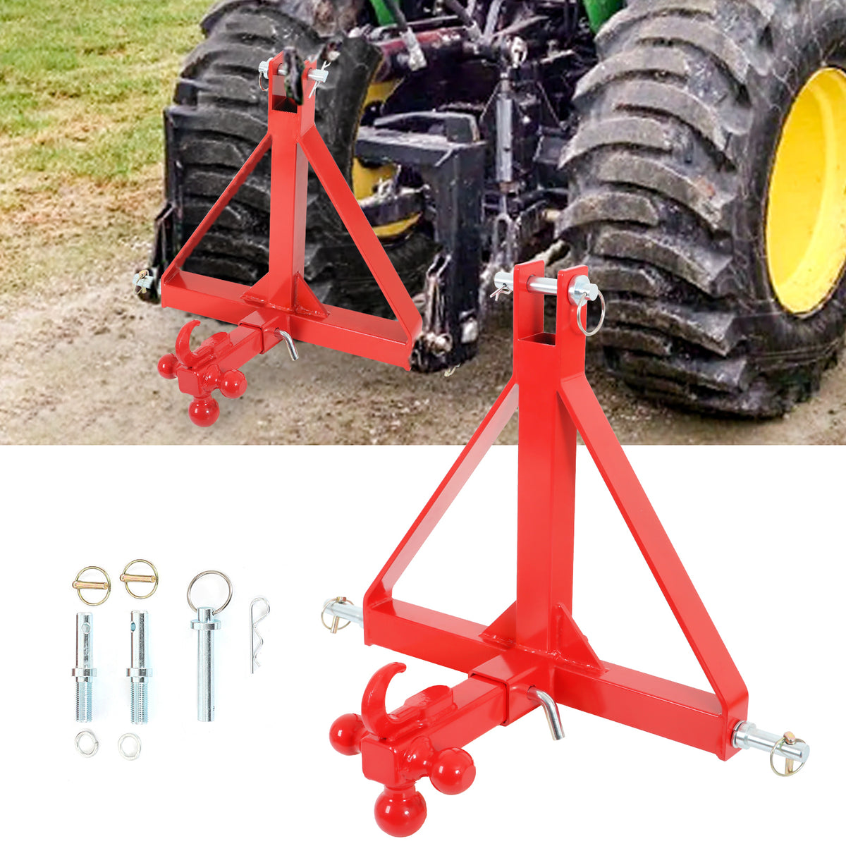 3 Point Hitch 2 Inch Receiver for Compact & Sub-Compact Tractors