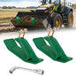 Tractor Bucket Protector Edge Guards, 3/8 Inch Steel, Set of 2