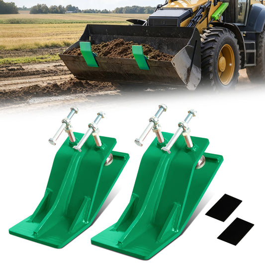 Tractor Bucket Edge Protector with Rubber Pad, 5 Inch Wide, Set of 2