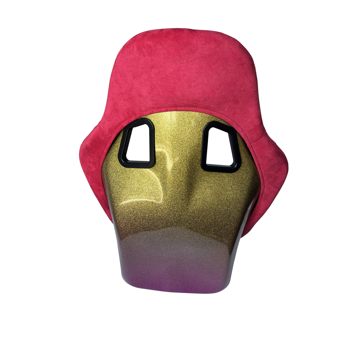 JT-B33 Fiberglass Racing Bucket Seat, Red Suede, Gold-Pink Glitter