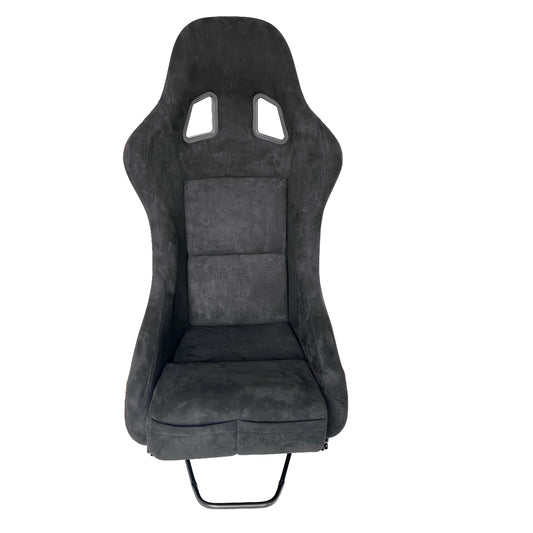 JT-B34 Fiberglass Bucket Seat, Black Suede, Gold-Purple Glitter Back