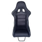 JT-B36 Fiberglass Racing Bucket Seat, Black Knit with Leather Sides