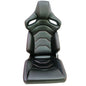 JT-B43 Adjustable Racing Seat, Black Leather, Steel Frame