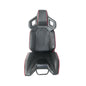 JT-B44 Adjustable Racing Seat, Black Leather, Carbon Fiber Back