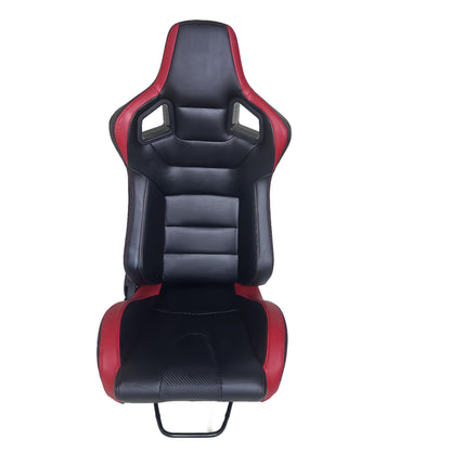 JT-B54 Adjustable Racing Seat, Leather with Carbon Fiber Back