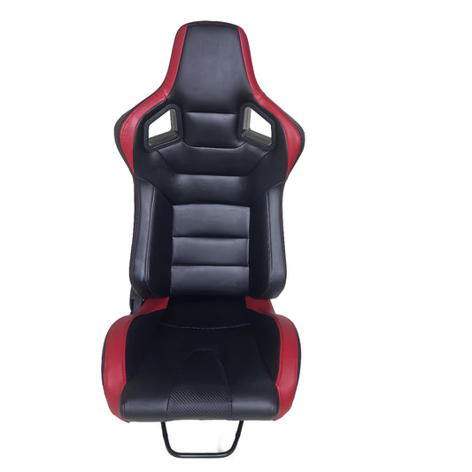 JT-B54 Adjustable Racing Seat, Leather with Carbon Fiber Back