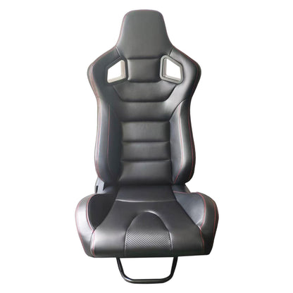 JT-B54 Adjustable Racing Seat, Leather with Carbon Fiber Back