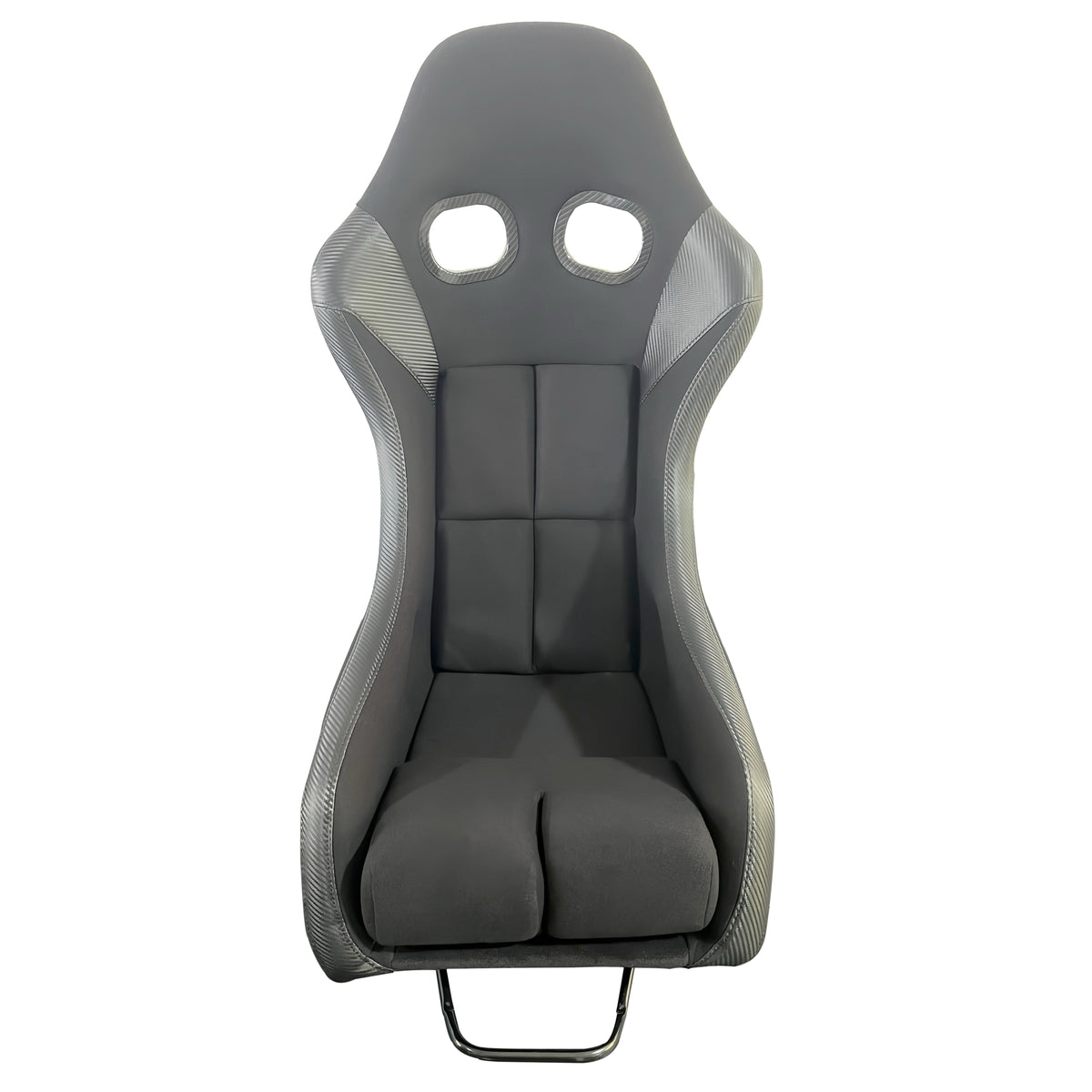 JT-B65 Fiberglass Racing Bucket Seat, Black Suede, Carbon-Look Sides