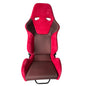 JT-B68 Racing Seat with Dual Adjusters, Red Suede & Birdseye Mesh