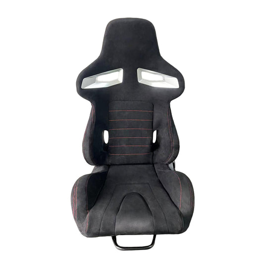 JT-B78 Adjustable Racing Seat, Black Knit, White Harness Slots